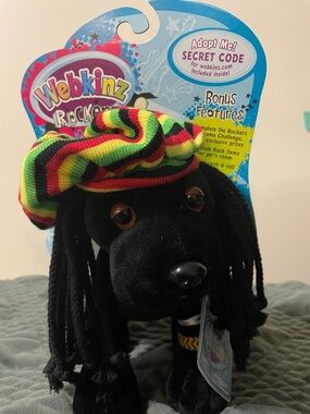 NEW - Rockerz Island Rhythm Black Plush Dog